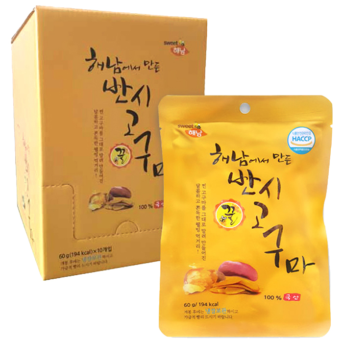 리뷰가 좋은 해남에서 만든 꿀 반시 고구마, 60g, 10개입(로켓배송) 좋아요 리뷰가 좋은 해남에서 만든 꿀 반시 고구마, 60g, 10개입(로켓배송) 좋아요