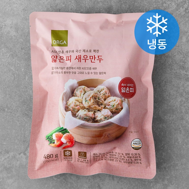 요즘 인기있는 올가홀푸드 얇은피 새우만두 (냉동), 480g, 1개(로켓배송) 좋아요