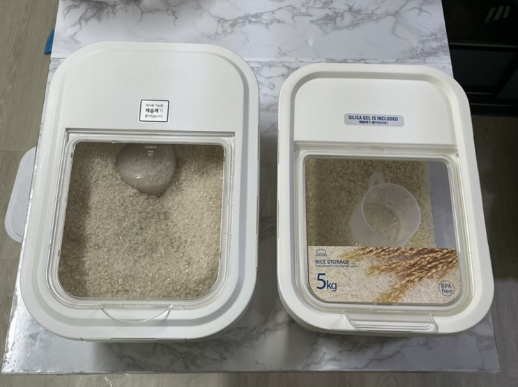 쌀통 비교 락앤락 vs 씨밀렉스