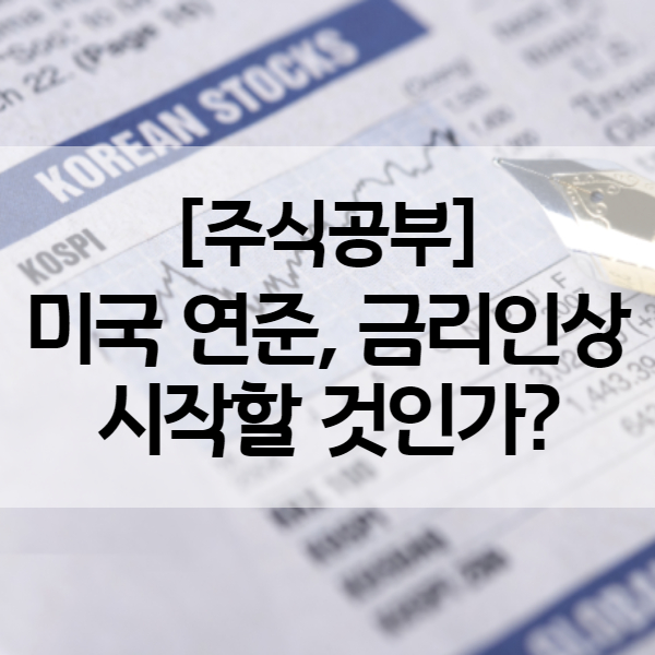  미국금리인상 시작될까? 연준의 앞으로의 향방은?
