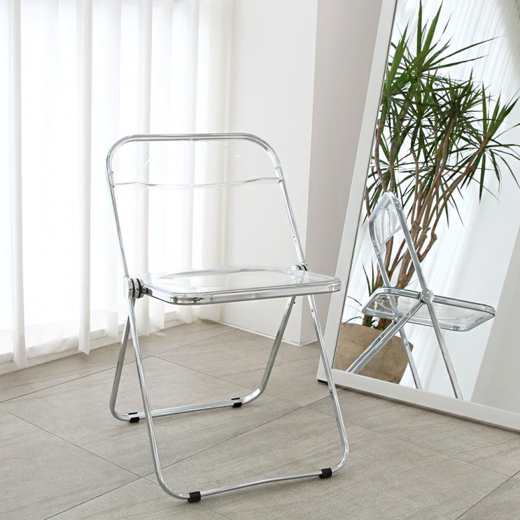 가성비갑 지엠퍼니처 도노 플리아 + 인테리어 디자인 카페 화장대 식탁 투명 접이식 의자, 도노_투명 추천합니다