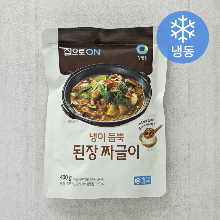 선호도 높은 집으로온 냉이 듬뿍 된장짜글이 (냉동), 400g, 1개(로켓배송) 추천해요