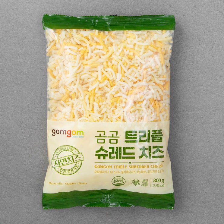 구매평 좋은 곰곰 트리플 슈레드 치즈, 800g, 1개(로켓배송) ···