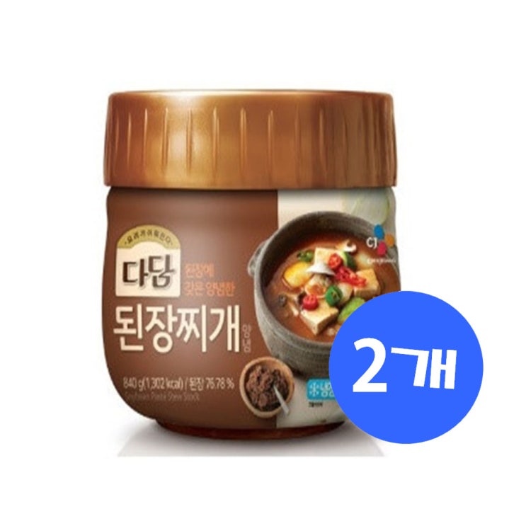 갓성비 좋은 (냉장)cj제일제당 다담된장찌개전용840gx2개, 840g, 1세트 ··· 갓성비 좋은 (냉장)cj제일제당 다담된장찌개전용840gx2개, 840g, 1세트 ···