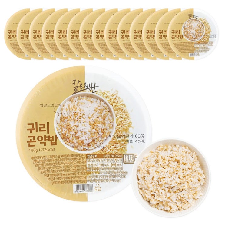 잘나가는 칼로리반 귀리 곤약밥, 190g, 15개(로켓배송) 추천해요