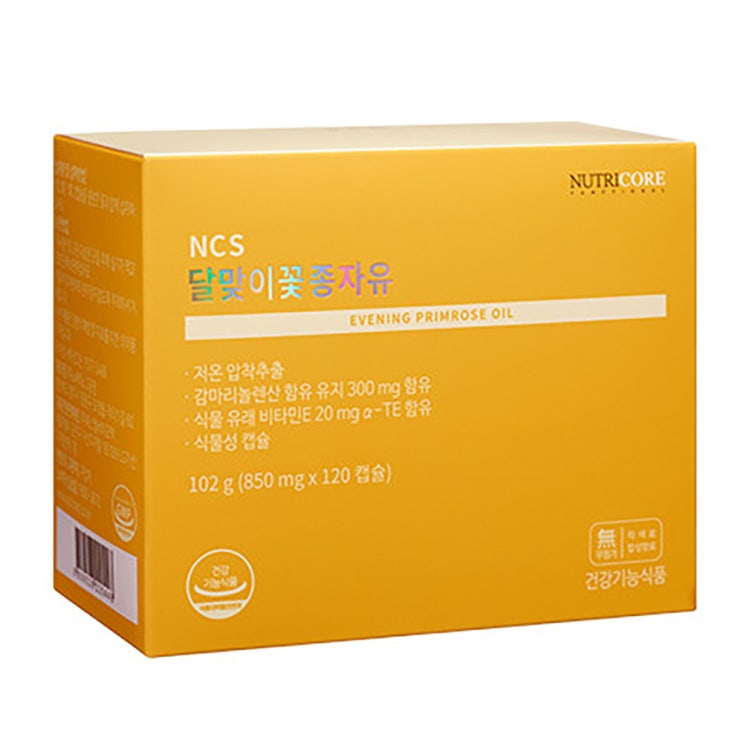 가성비 뛰어난 뉴트리코어 달맞이꽃종자유, 120정, 1개(로켓배송) 추천해요 가성비 뛰어난 뉴트리코어 달맞이꽃종자유, 120정, 1개(로켓배송) 추천해요