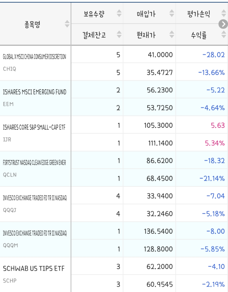  백만원으로 시작하는 해외주식 분산투자 한달 성과