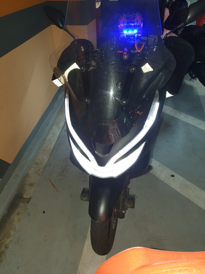  오토바이출장수리 혼다pcx125방전 배터리교환 완료