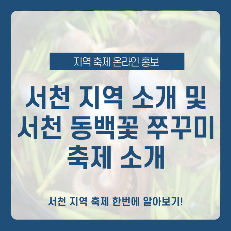 서천 지역 소개 및 서천 동백꽃 쭈꾸미 축제 소개 _ 3월 지역 축제 알아보기
