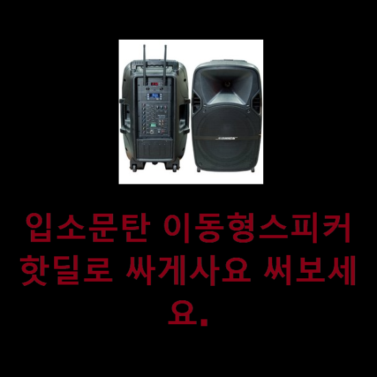  입소문탄 이동형스피커 핫딜로 싸게사요 써보세요.