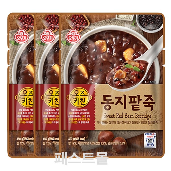 의외로 인기있는 오뚜기 오즈키친 동지팥죽, 3개, 450g 추천합니다