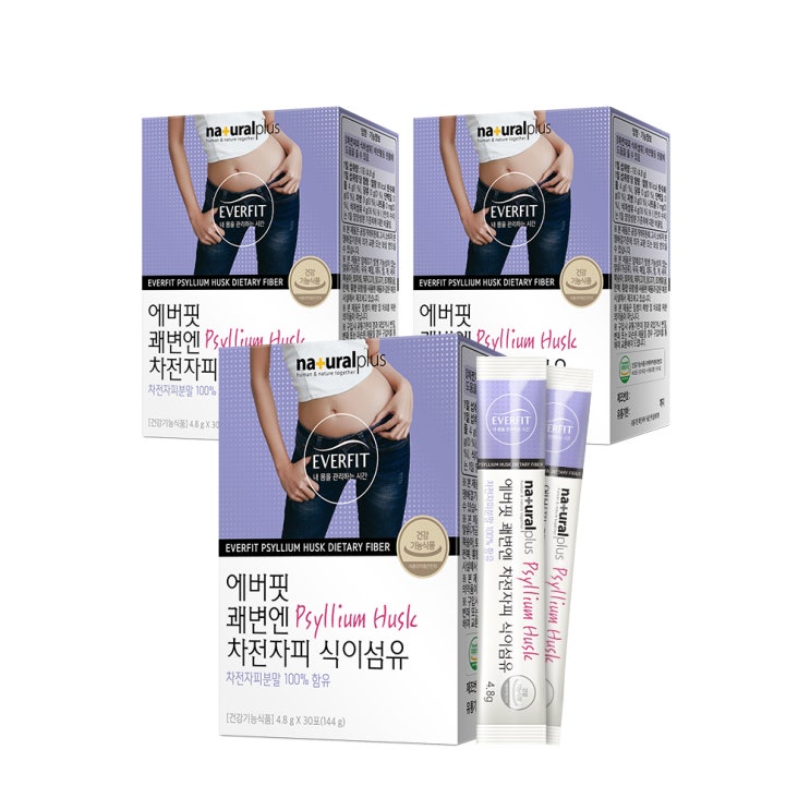 선택고민 해결 내츄럴플러스 에버핏 쾌변엔 차전자피 식이섬유, 4.8g, 90개입(로켓배송) 추천합니다