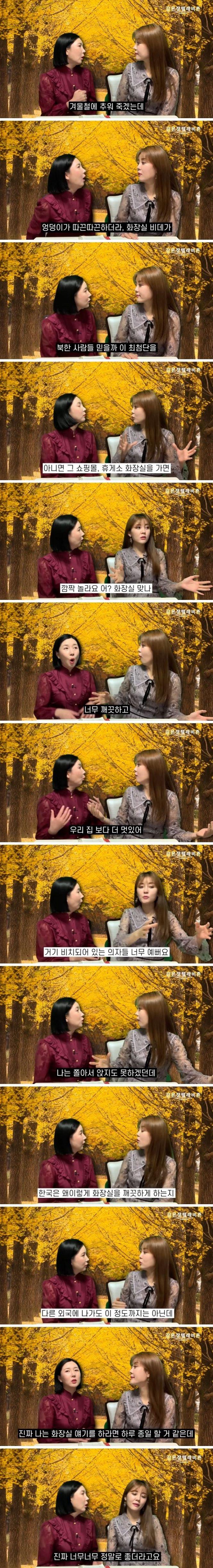  탈북하신 분들이 놀란 남한의 화장실