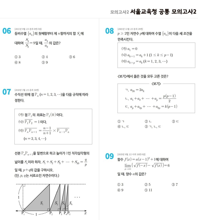 고3수능수학문제]서울교육청 수능 수학 시험 예상문제(2) : 네이버 블로그