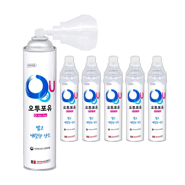 리뷰가 좋은 .오투포유 식약처 승인 휴대용산소캔 816ml x 6개, 1set ···