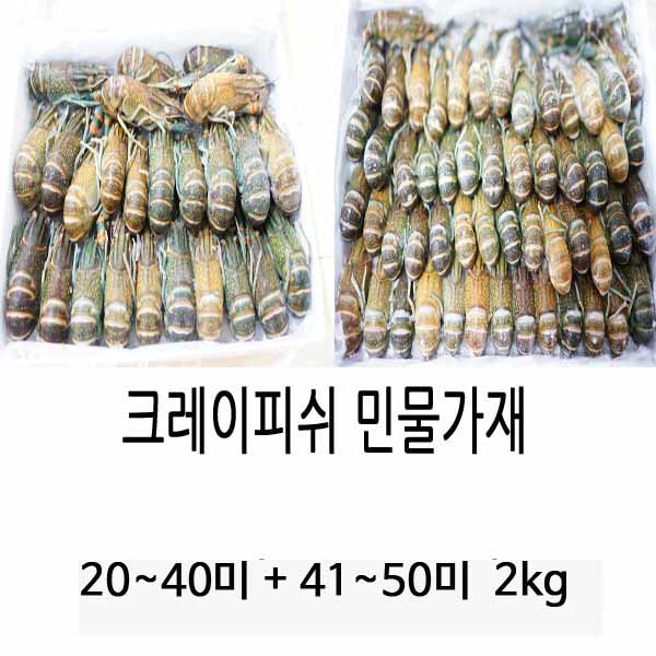 가성비갑 랩쿡 크레이피쉬 민물가재 2kg 20-40미 + 41-50미 + 소스 포함, 2box, 2kg 20-40미+41-50미 좋아요