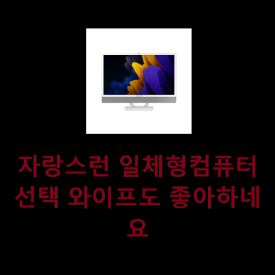  자랑스런 일체형컴퓨터 선택 와이프도 좋아하네요