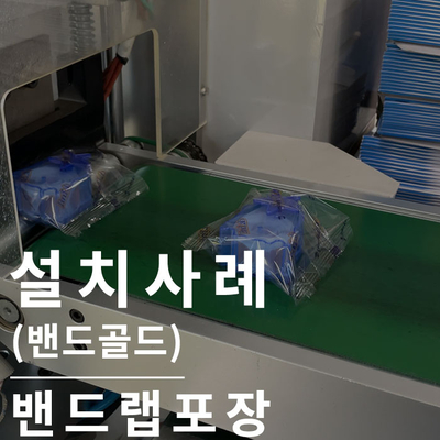 삼면포장기(일체형) : 공산품,소비재 등 포장설비의 첫번째 자동포장기계(밴드골드)