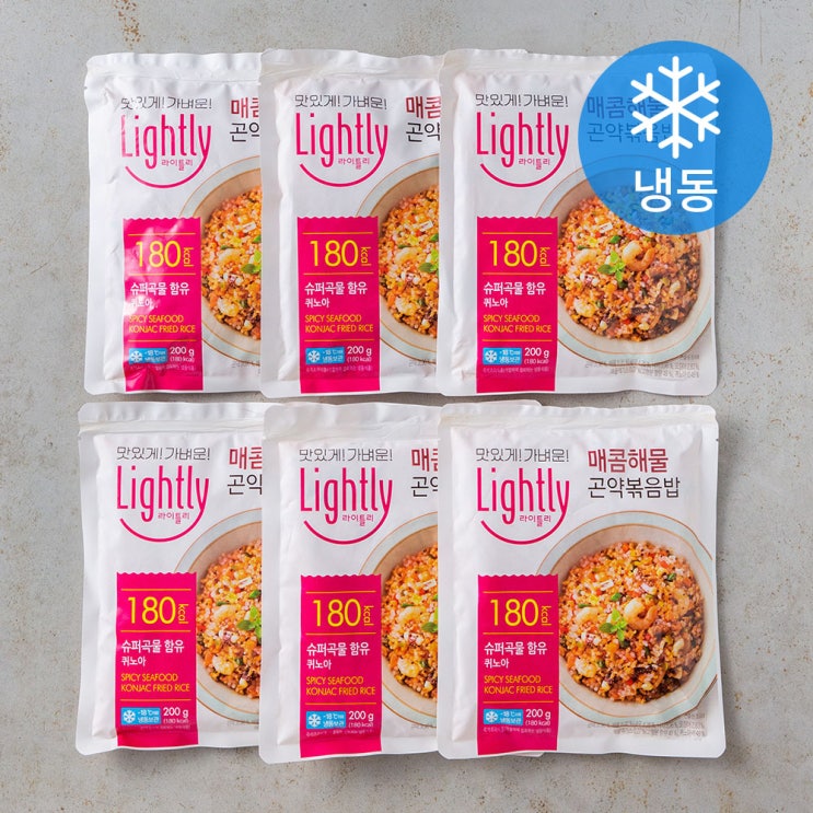 당신만 모르는 청정원 라이틀리 매콤해물곤약볶음밥 (냉동), 200g, 6개(로켓배송) 추천해요