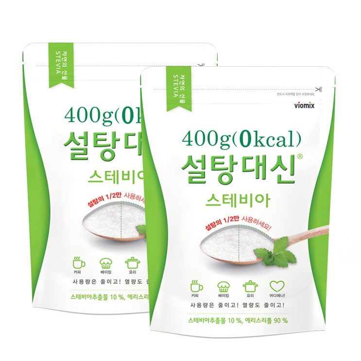 핵가성비 좋은 바이오믹스 설탕대신 스테비아 에리스리톨 설탕, 400g, 2개(로켓배송) 추천해요