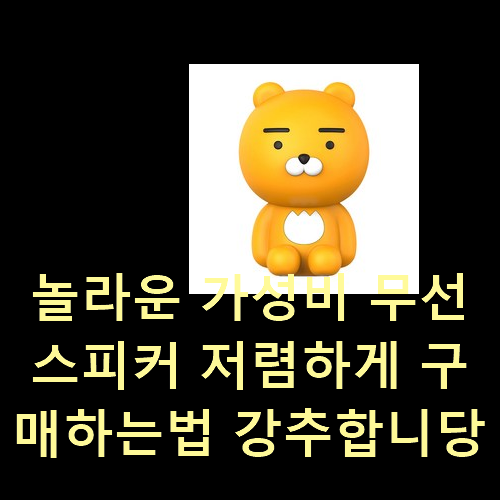  놀라운 가성비 무선스피커 저렴하게 구매하는법 강추합니당