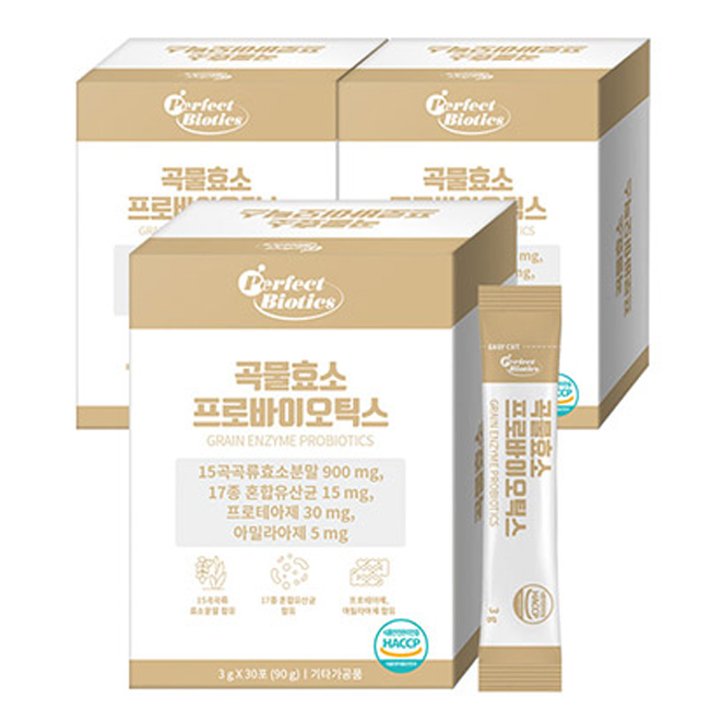 최근 인기있는 퍼펙트바이오틱스 곡물 효소 프로바이오틱스, 3g, 90개(로켓배송) 추천해요 최근 인기있는 퍼펙트바이오틱스 곡물 효소 프로바이오틱스, 3g, 90개(로켓배송) 추천해요