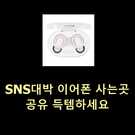 SNS대박 이어폰 사는곳 공유 득템하세요