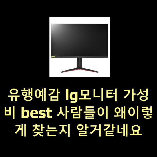  유행예감 lg모니터 가성비 best 사람들이 왜이렇게 찾는지 알거같네요