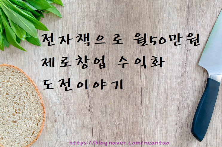  전자책으로 월50만원 제로창업 수익화 도전 네안컬러이야기
