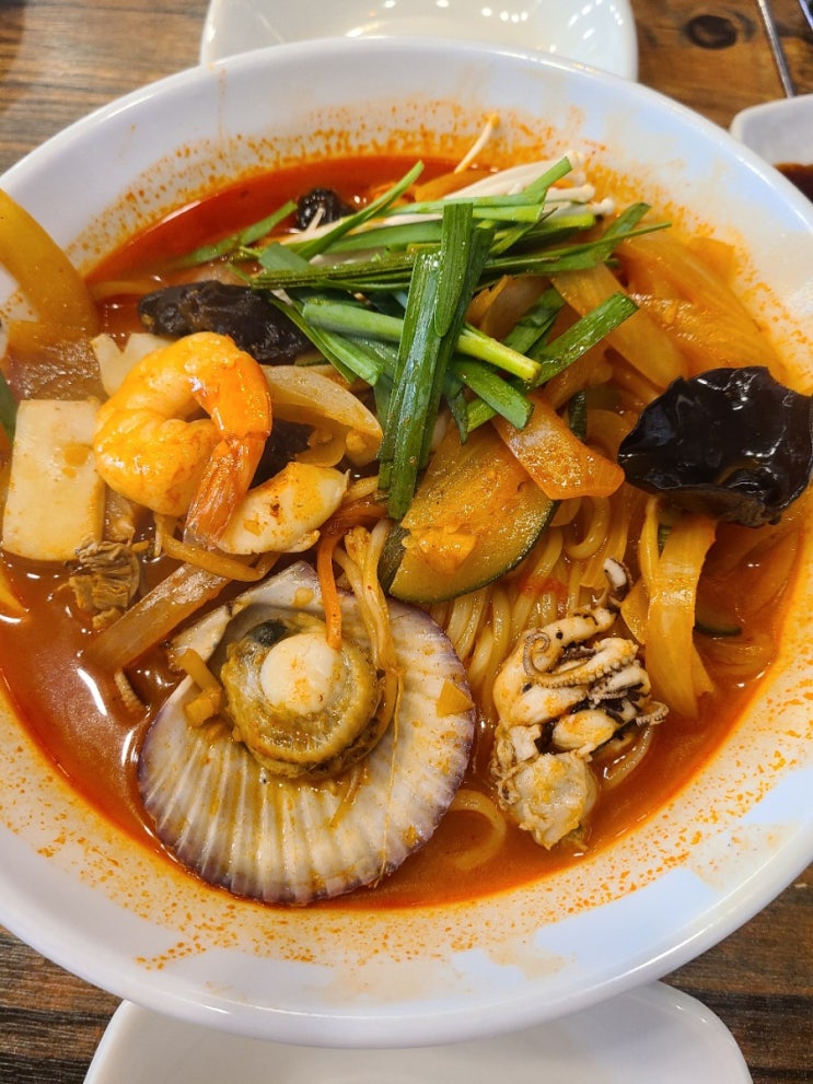  진주충무공동맛집 - 촌놈의짬뽕, 촌뽕 탕수육 고기가 큼직, 해물짬뽕 얼큰