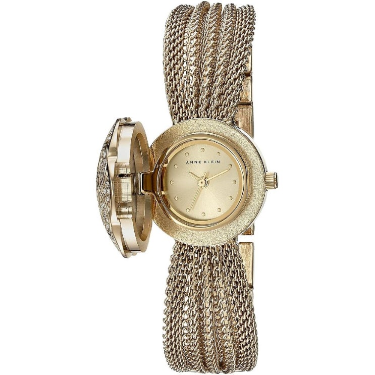 리뷰가 좋은 Anne Klein 앤 클라인 AK 1046CHCV 스와로브스키 크리스탈 악센트 골드 톤 대상 전화 메쉬 팔찌 시계 좋아요 리뷰가 좋은 Anne Klein 앤 클라인 AK 1046CHCV 스와로브스키 크리스탈 악센트 골드 톤 대상 전화 메쉬 팔찌 시계 좋아요