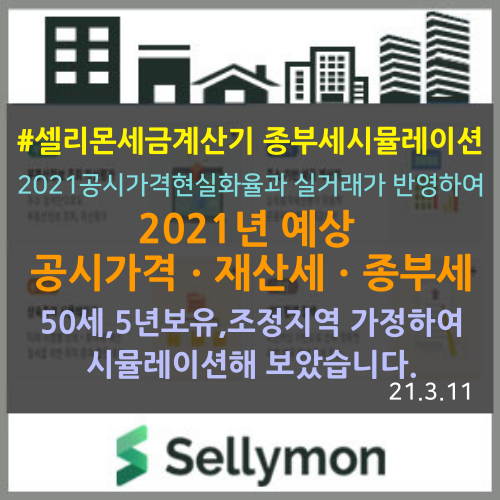  곧 공개될 "공동주택 공시가격"을 현실화율과 실거래가로 환산하여 『2021년 예상 재산세와 종합부동산세』를 추정해 보았습니다.