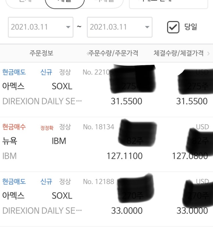 SOXL 빠른 매도 완료(feat.3배는 무서워)