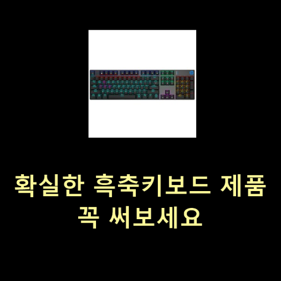  확실한 흑축키보드 제품 꼭 써보세요