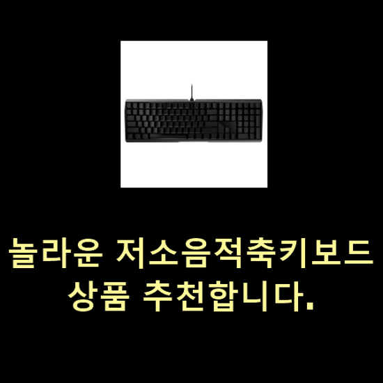  놀라운 저소음적축키보드 상품 추천합니다.