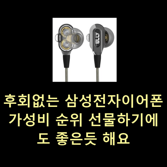  후회없는 삼성전자이어폰 가성비 순위 선물하기에도 좋은듯 해요