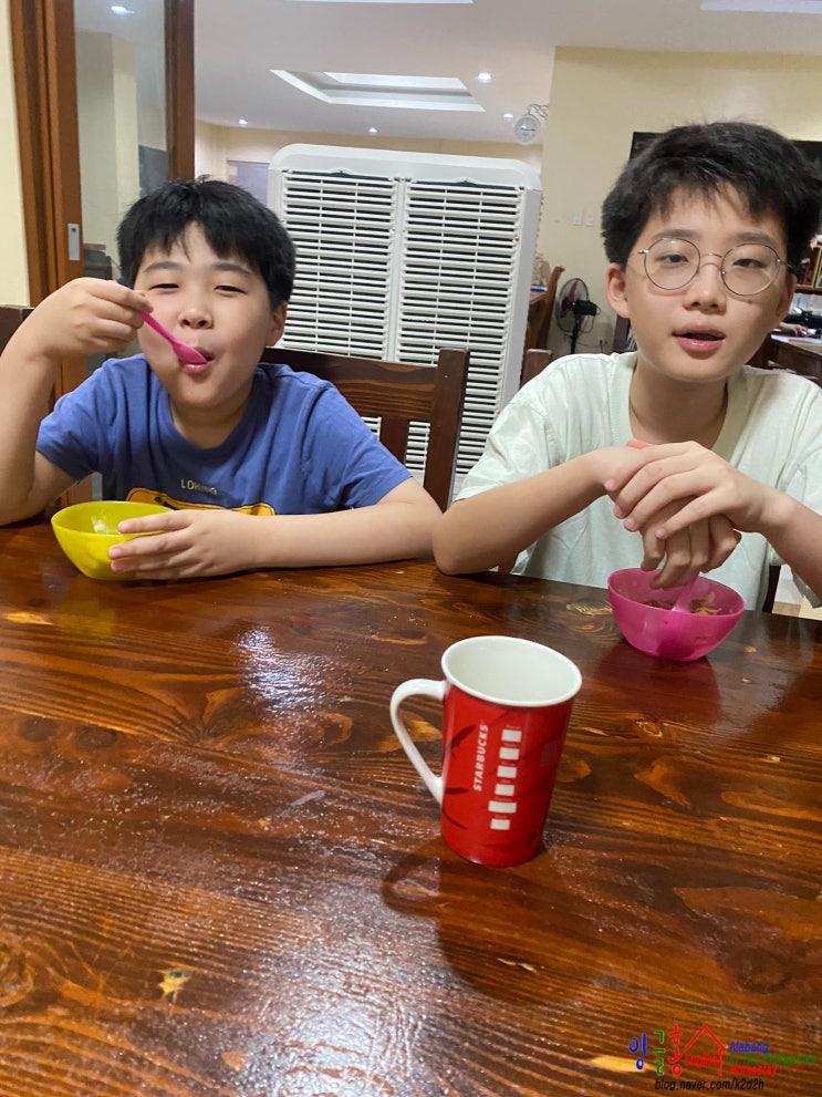  알라방 홈스테이 항상 든든하게 먹고 아자아자~
