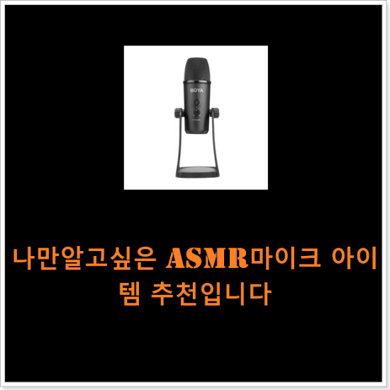 나만알고싶은 asmr마이크 아이템 추천입니다