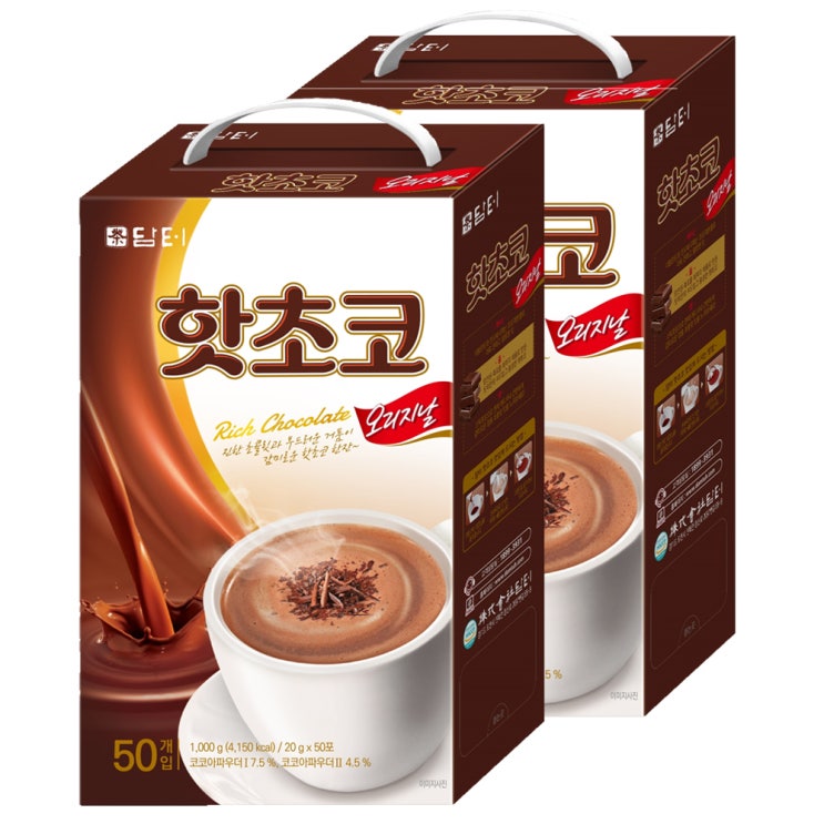 가성비갑 담터 핫초코 오리지날, 20g, 100개 추천합니다 가성비갑 담터 핫초코 오리지날, 20g, 100개 추천합니다