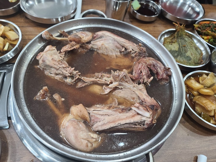  신정동 회식 약초로만드는 야관문 누룽오리백숙