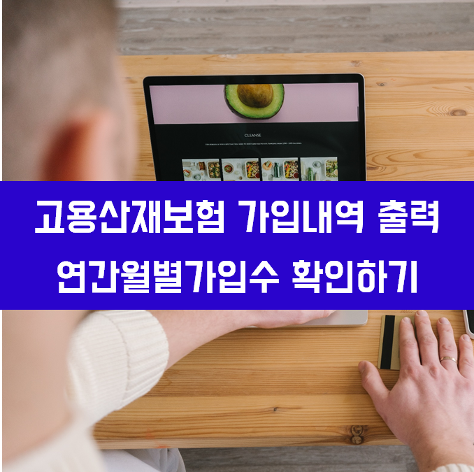  퇴사일 날짜지정 고용산재보험 가입내역 출력 연간월별가입수 확인