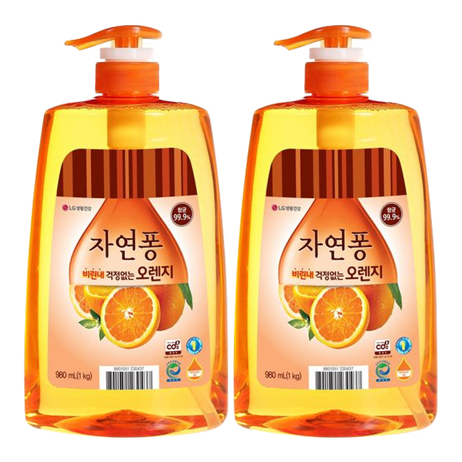 선호도 높은 자연퐁 비린내 걱정없는 오렌지 주방세제, 1kg, 2개 추천합니다 선호도 높은 자연퐁 비린내 걱정없는 오렌지 주방세제, 1kg, 2개 추천합니다
