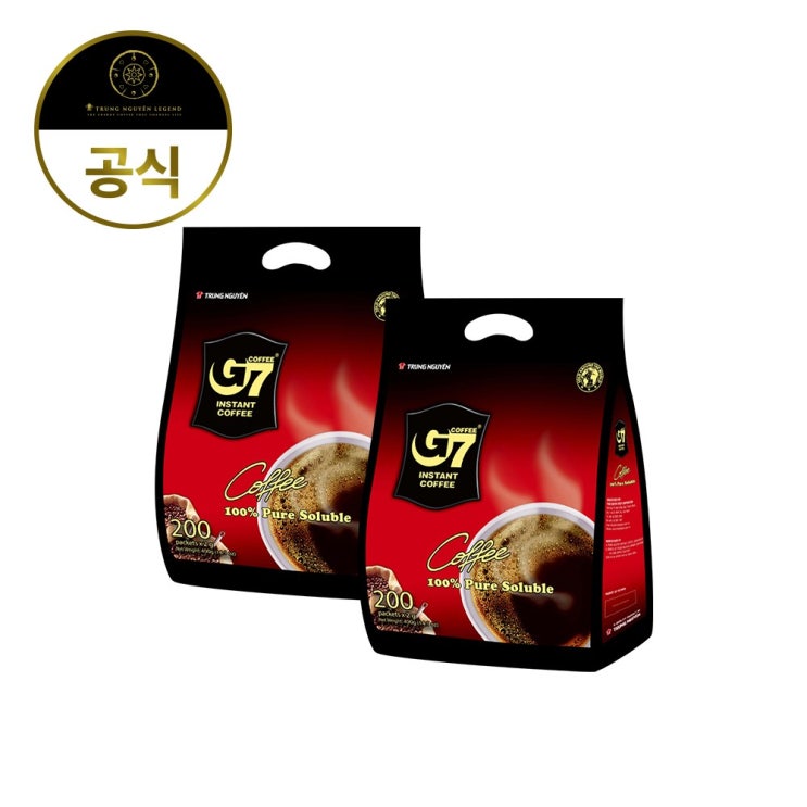 인기있는 G7 베트남 g7블랙커피 200개입+200개입 총400개입, 800g, 1개 ···