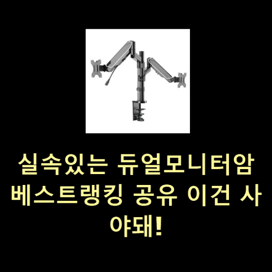  실속있는 듀얼모니터암 베스트랭킹 공유 이건 사야돼!