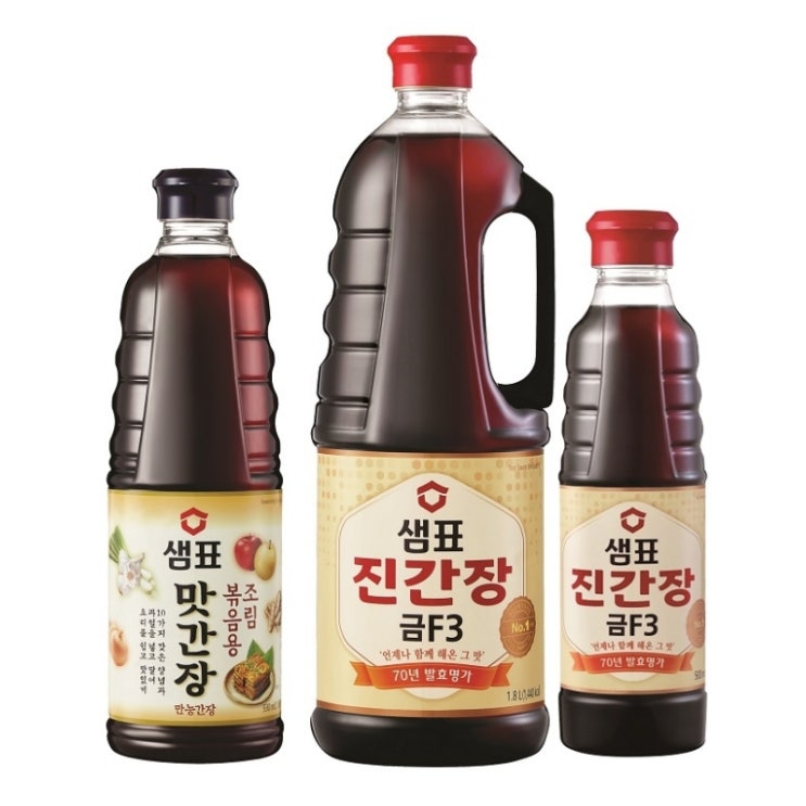 인지도 있는 샘표 진간장 금F3 1.8 L + 진간장 금F3 500 ml + 맛간장 930 ml, 3종, 1세트(로켓배송) 추천해요