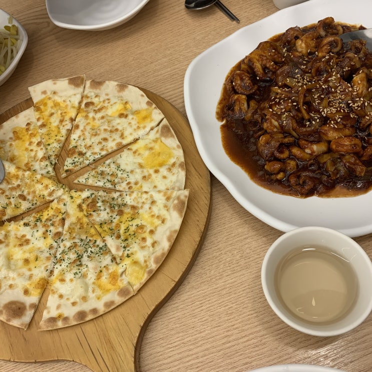 부산 수영 쭈꾸미 맛집, 바보형제쭈꾸미 묵사발과의 조합!