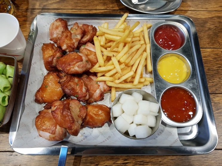  오븐마루 동백점에서 로스트 오리지널 치킨 순살 먹어봤어요!