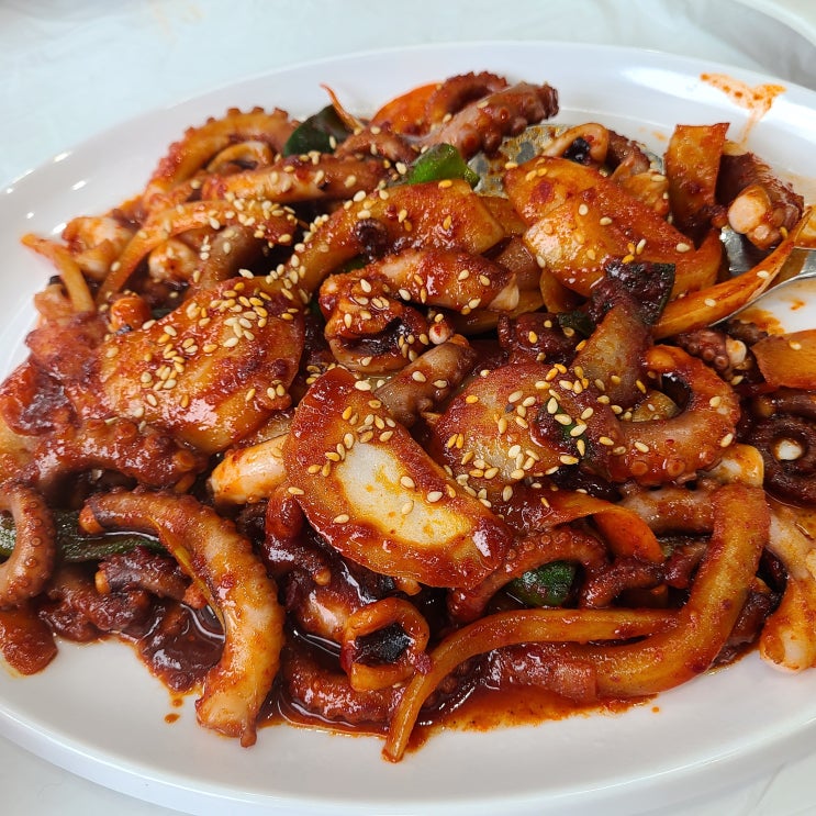  강릉역 주변 맛집 낙지볶음 '은화식당'