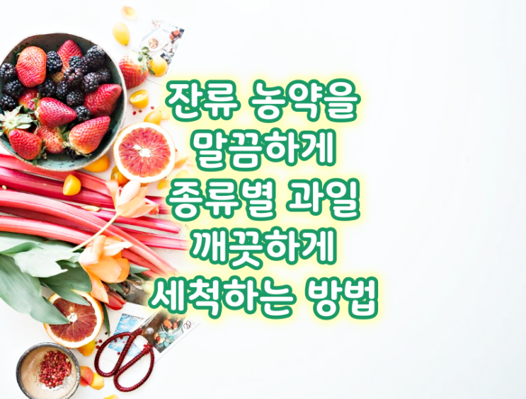  잔류 농약을 말끔하게 종류별 과일 깨끗하게 세척하는 방법