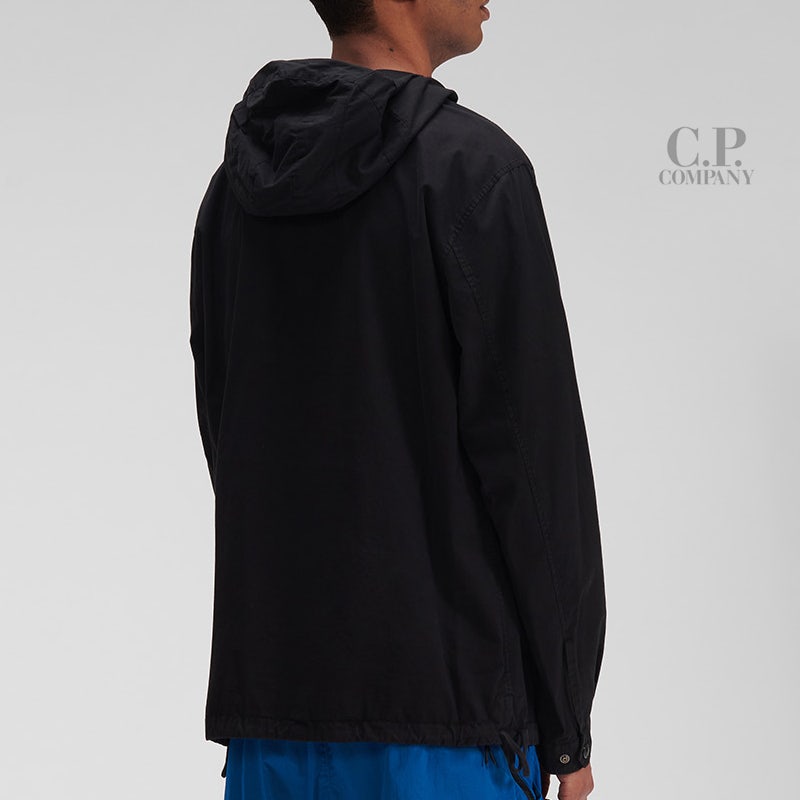 CP컴퍼니 21SS GABARDINE 가먼트다이 후드 자켓 BK